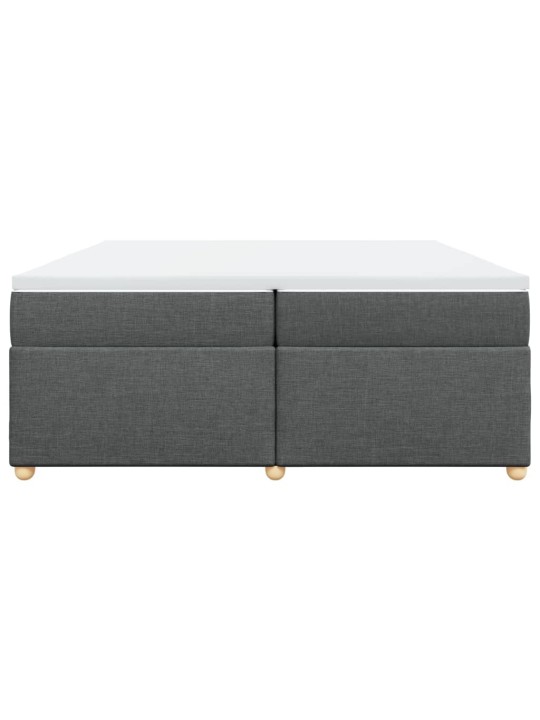 Box spring postel s matrací tmavě šedá 200x200 cm textil