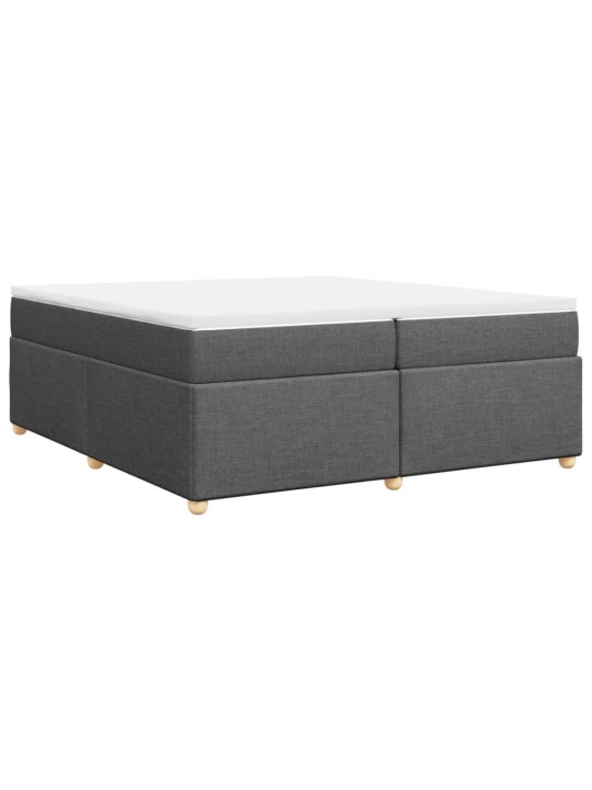 Box spring postel s matrací tmavě šedá 200x200 cm textil