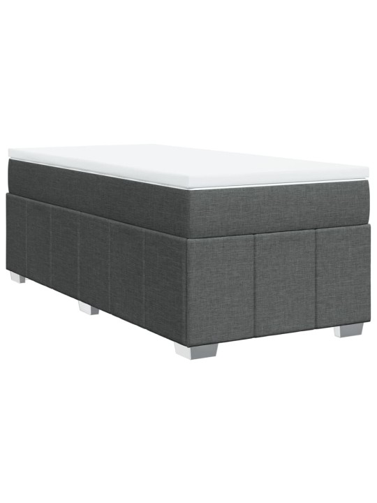 Box spring postel s matrací tmavě šedá 80 x 200 cm textil
