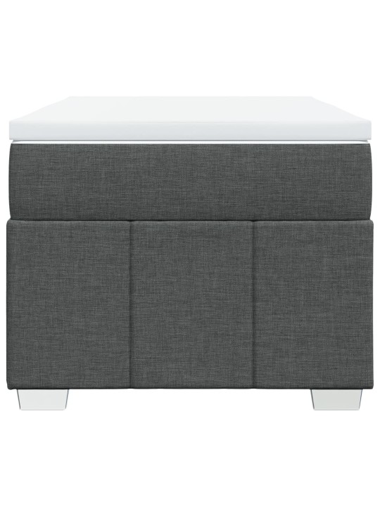 Box spring postel s matrací tmavě šedá 80 x 200 cm textil