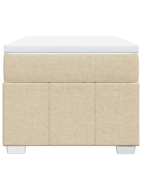 Box spring postel s matrací krémová 80 x 200 cm textil
