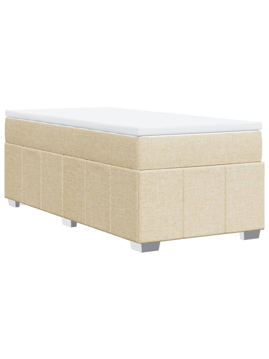 Box spring postel s matrací krémová 80 x 200 cm textil