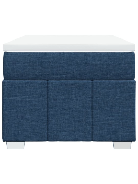 Box spring postel s matrací modrá 80x200 cm textil
