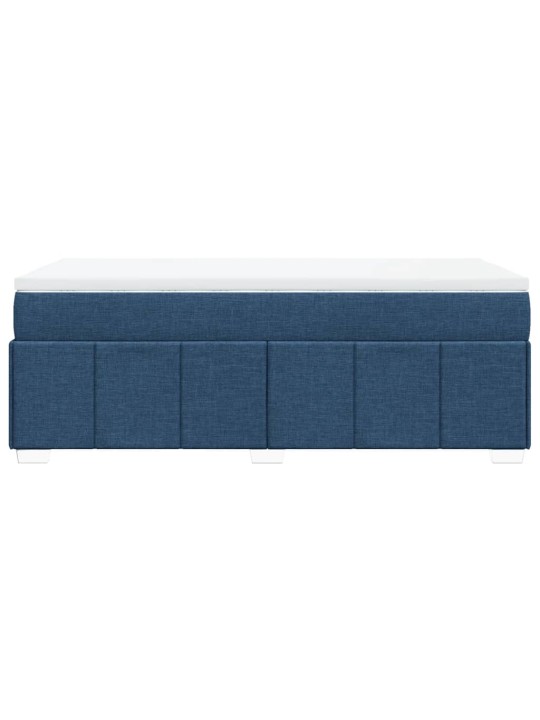 Box spring postel s matrací modrá 80x200 cm textil