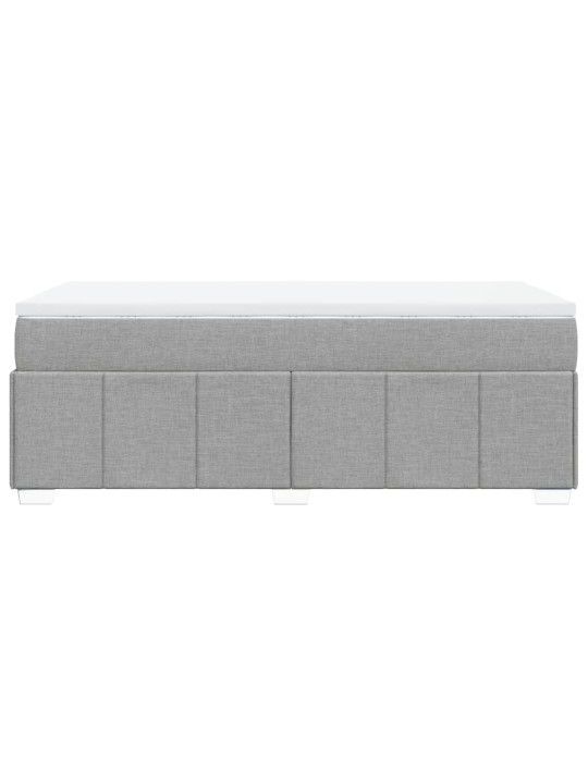 Box spring postel s matrací světle šedá 90x190 cm textil