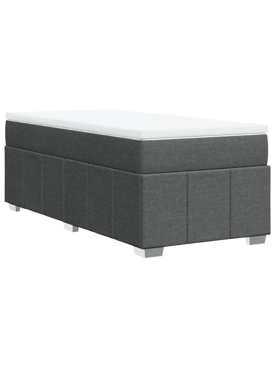 Box spring postel s matrací tmavě šedá 90x190 cm textil