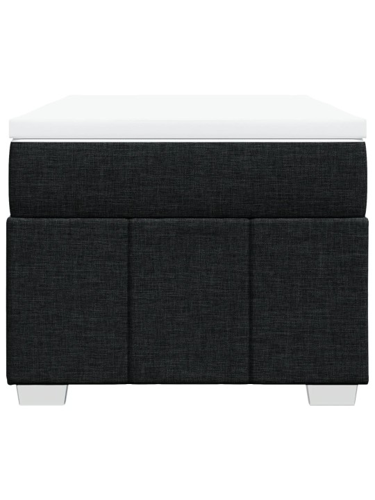 Box spring postel s matrací černá 90x190 cm textil