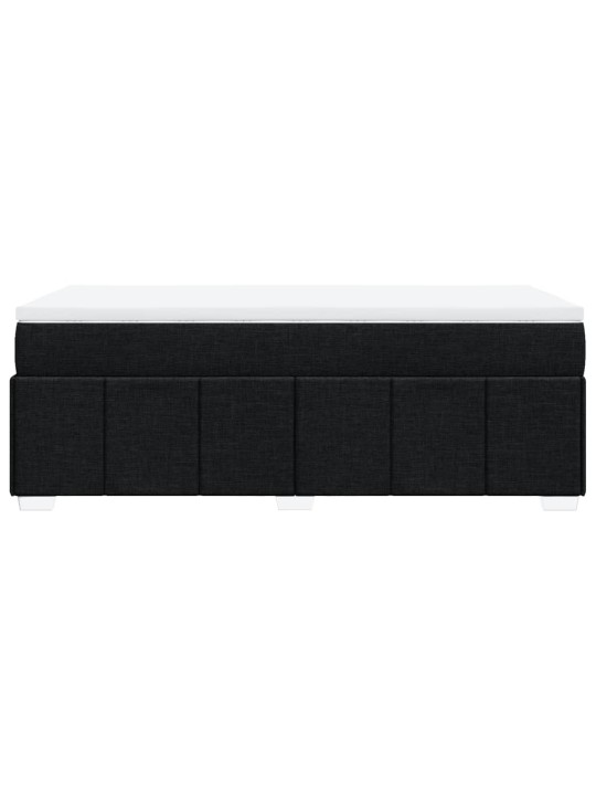 Box spring postel s matrací černá 90x190 cm textil