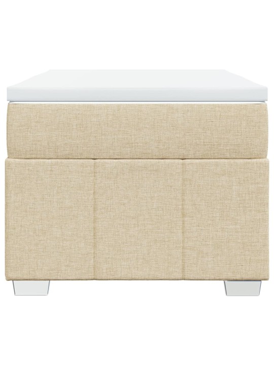 Box spring postel s matrací krémová 90x190 cm textil