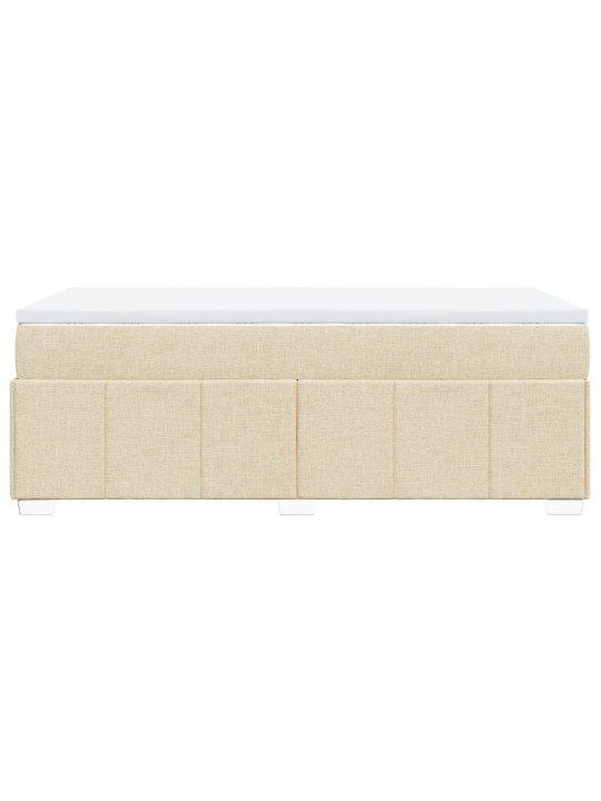 Box spring postel s matrací krémová 90x190 cm textil