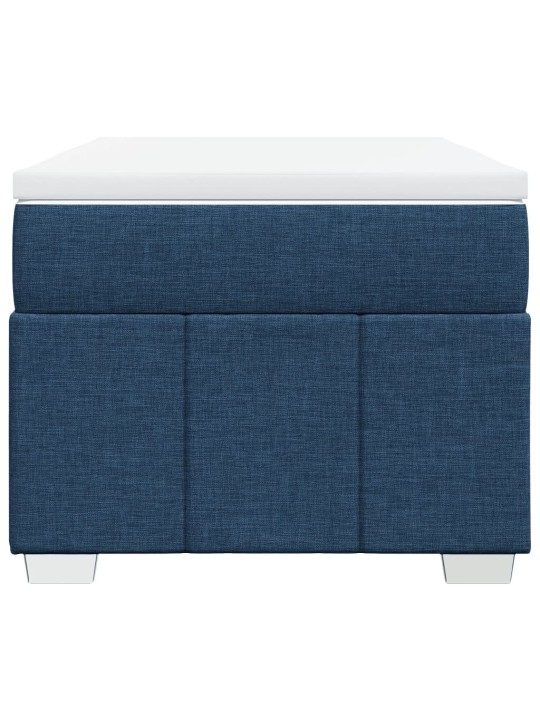 Box spring postel s matrací modrá 90x190 cm textil