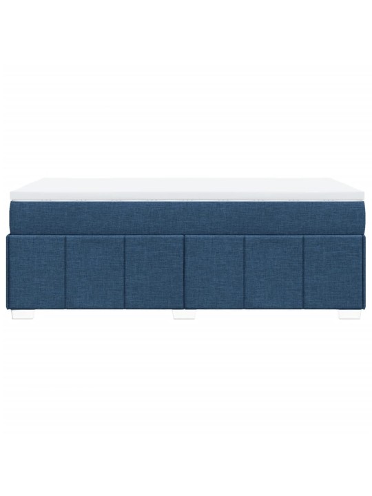 Box spring postel s matrací modrá 90x190 cm textil
