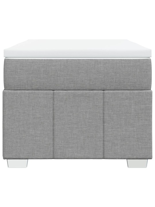 Box spring postel s matrací světle šedá 90x200 cm textil