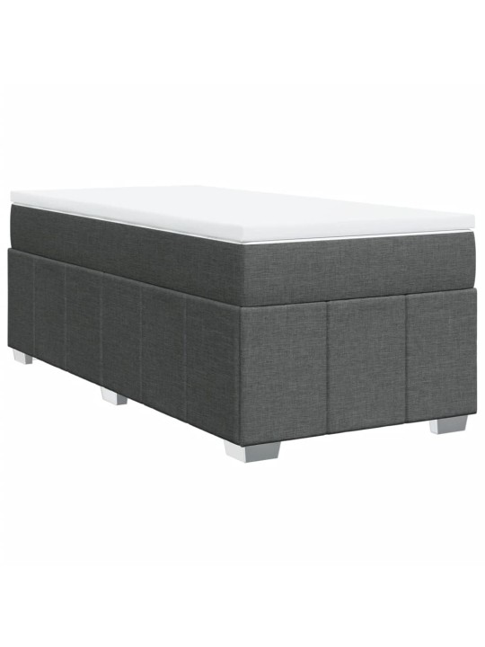 Box spring postel s matrací tmavě šedá 90x200 cm textil