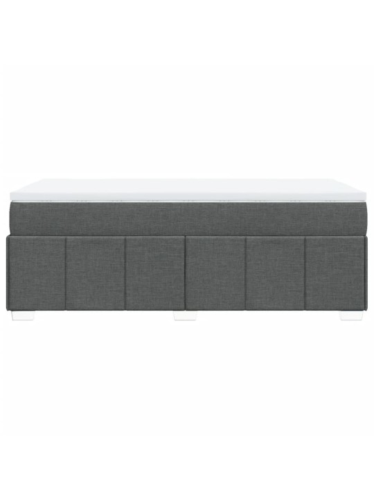 Box spring postel s matrací tmavě šedá 90x200 cm textil