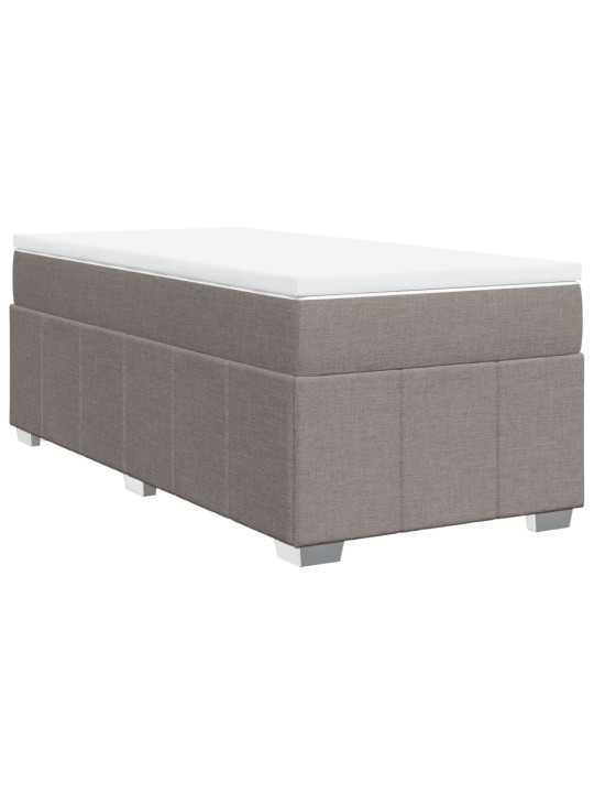 Box spring postel s matrací taupe 90x200 cm textil