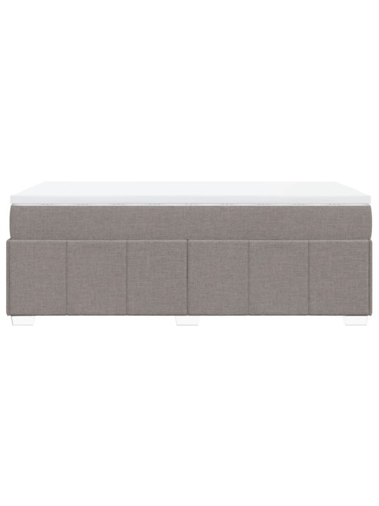 Box spring postel s matrací taupe 90x200 cm textil