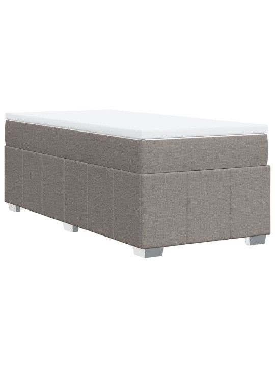 Box spring postel s matrací taupe 90x200 cm textil