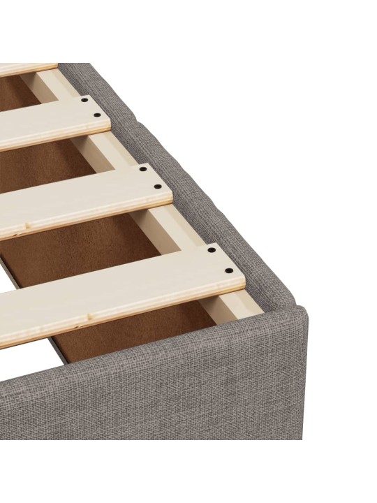 Box spring postel s matrací taupe 90x200 cm textil