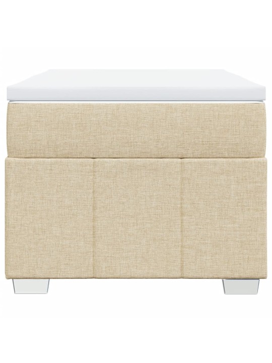 Box spring postel s matrací krémová 90x200 cm textil