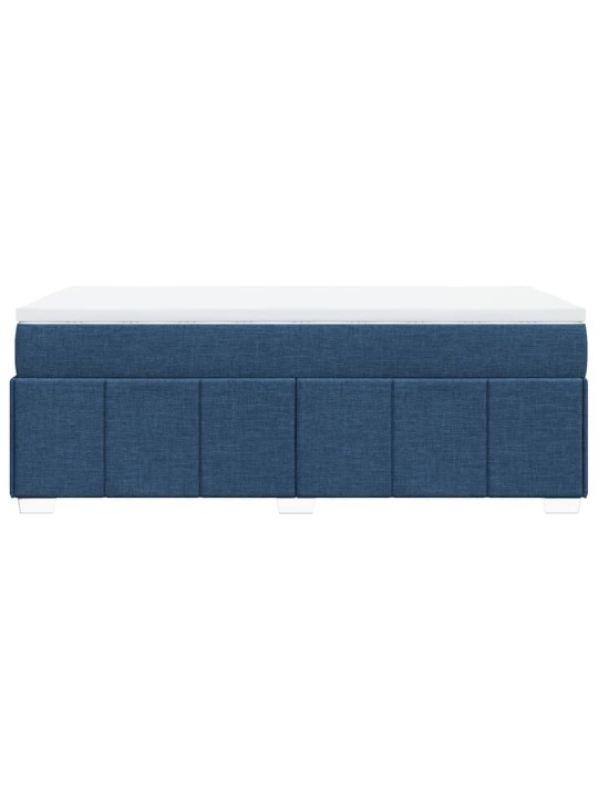 Box spring postel s matrací modrá 90x200 cm textil