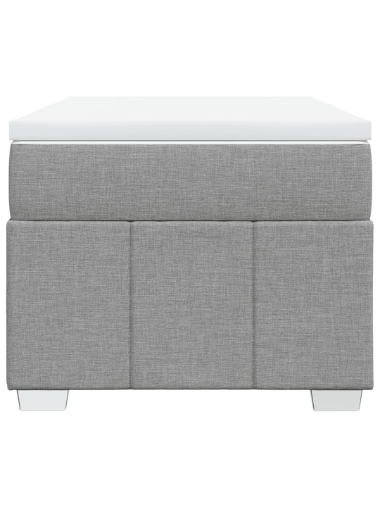 Box spring postel s matrací světle šedý 100 x 200 cm textil