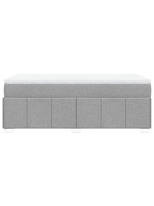 Box spring postel s matrací světle šedý 100 x 200 cm textil