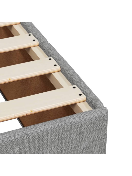 Box spring postel s matrací světle šedý 100 x 200 cm textil