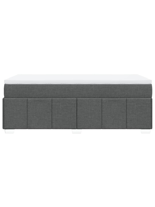 Box spring postel s matrací tmavě šedá 100 x 200 cm textil