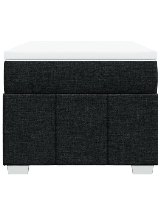 Box spring postel s matrací černá 100 x 200 cm textil