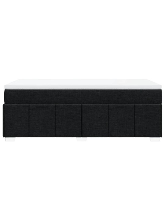 Box spring postel s matrací černá 100 x 200 cm textil