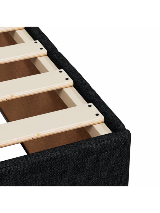 Box spring postel s matrací černá 100 x 200 cm textil
