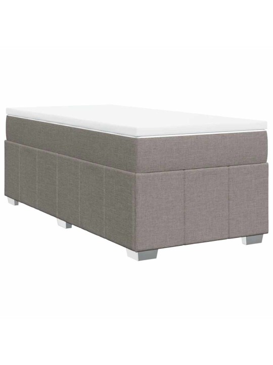Box spring postel s matrací taupe 100 x 200 cm textil