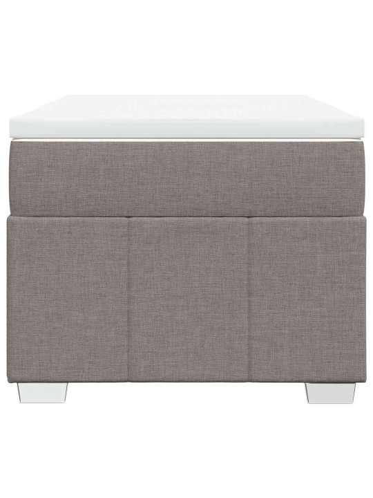 Box spring postel s matrací taupe 100 x 200 cm textil