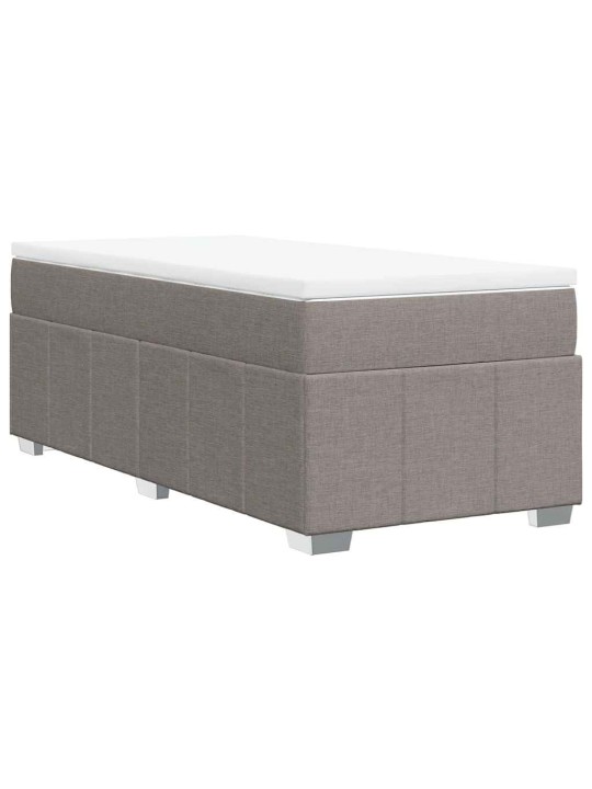 Box spring postel s matrací taupe 100 x 200 cm textil