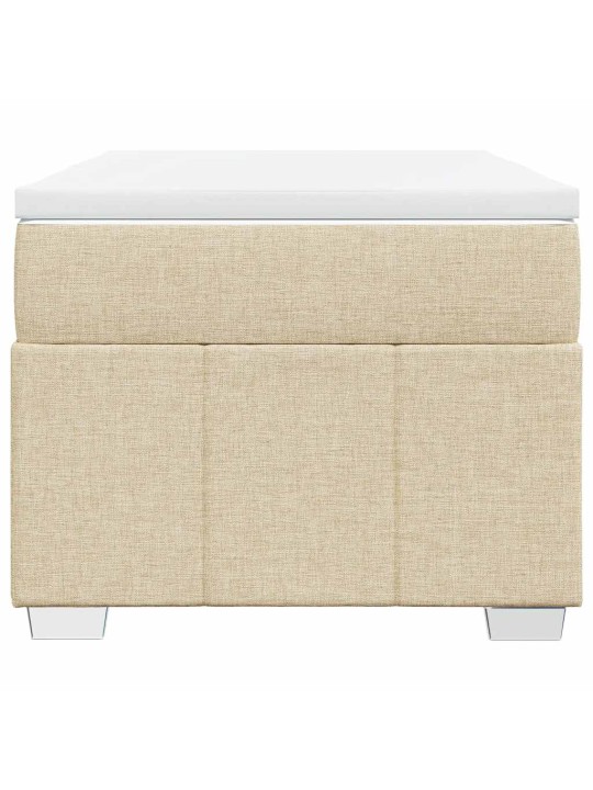 Box spring postel s matrací krémová 100 x 200 cm textil