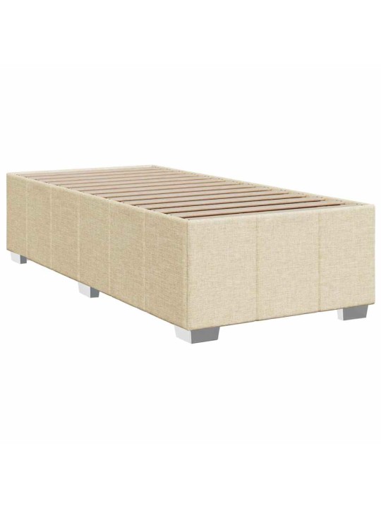 Box spring postel s matrací krémová 100 x 200 cm textil