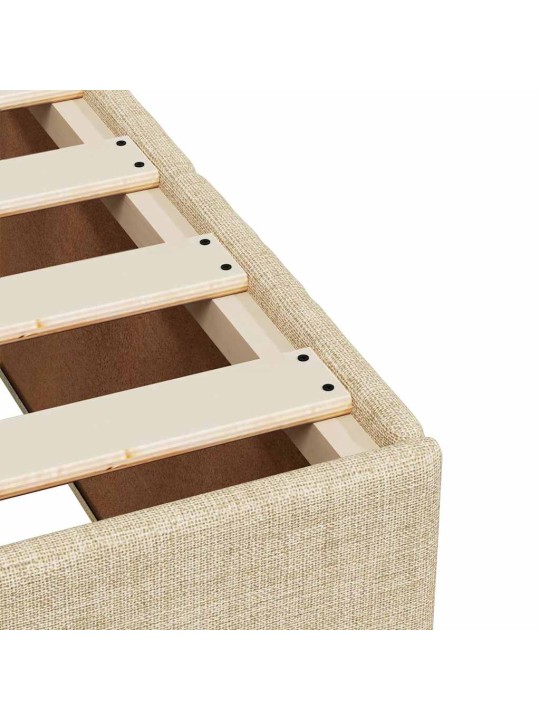 Box spring postel s matrací krémová 100 x 200 cm textil