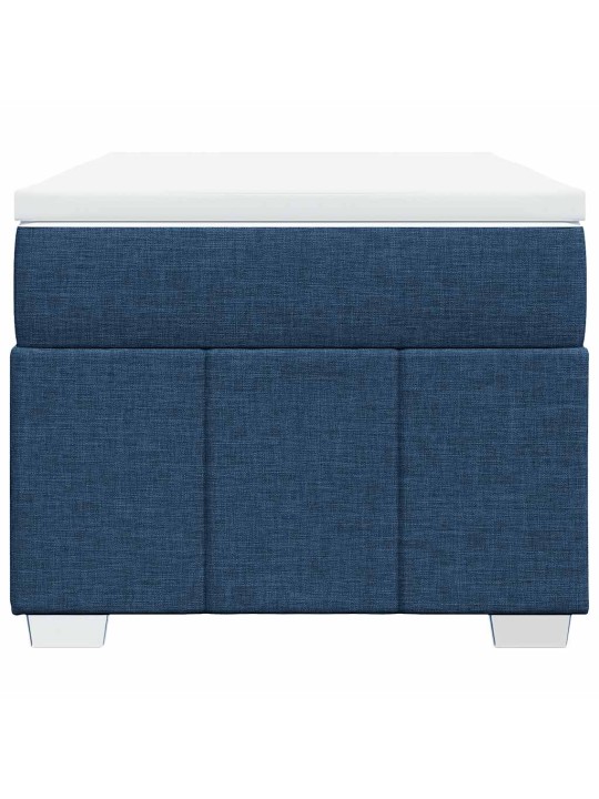 Box spring postel s matrací modrá 100 x 200 cm textil