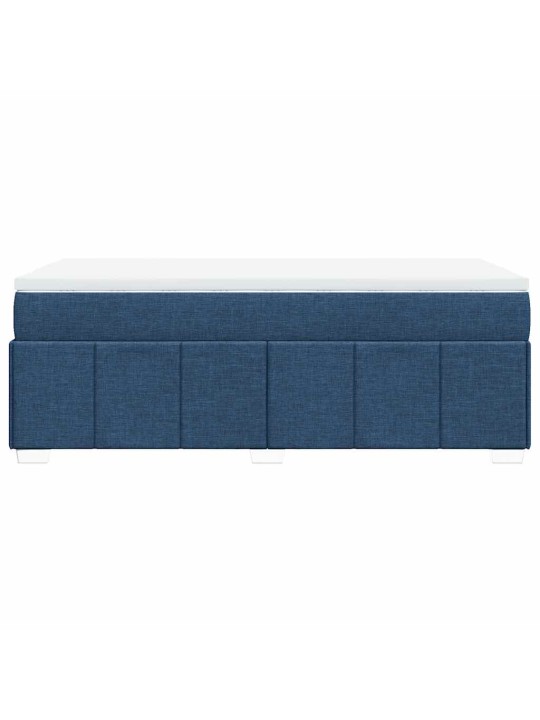 Box spring postel s matrací modrá 100 x 200 cm textil