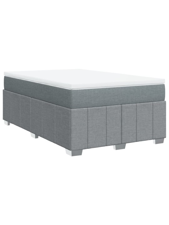 Box spring postel s matrací světle šedá 120x190 cm textil