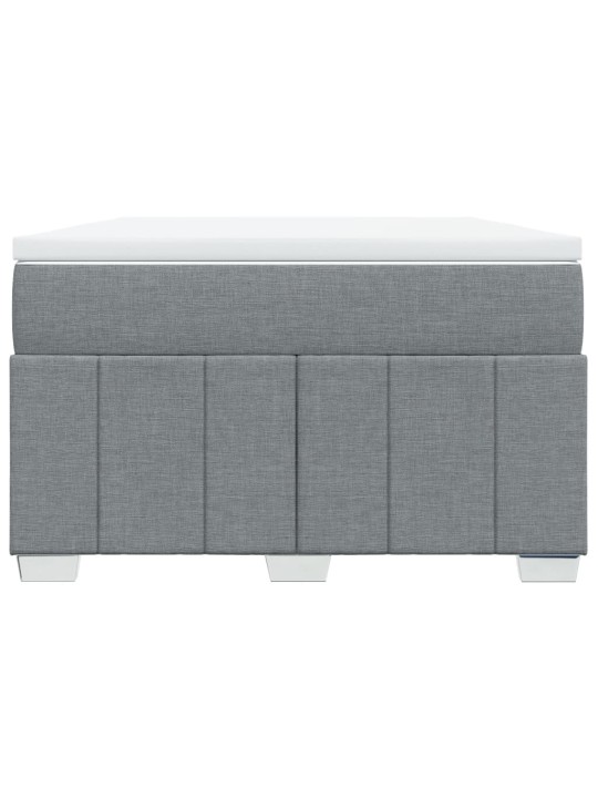 Box spring postel s matrací světle šedá 120x190 cm textil