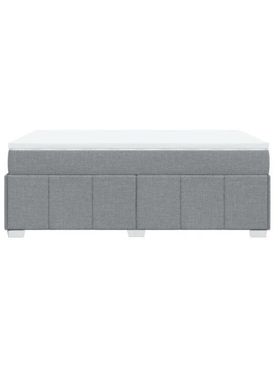 Box spring postel s matrací světle šedá 120x190 cm textil
