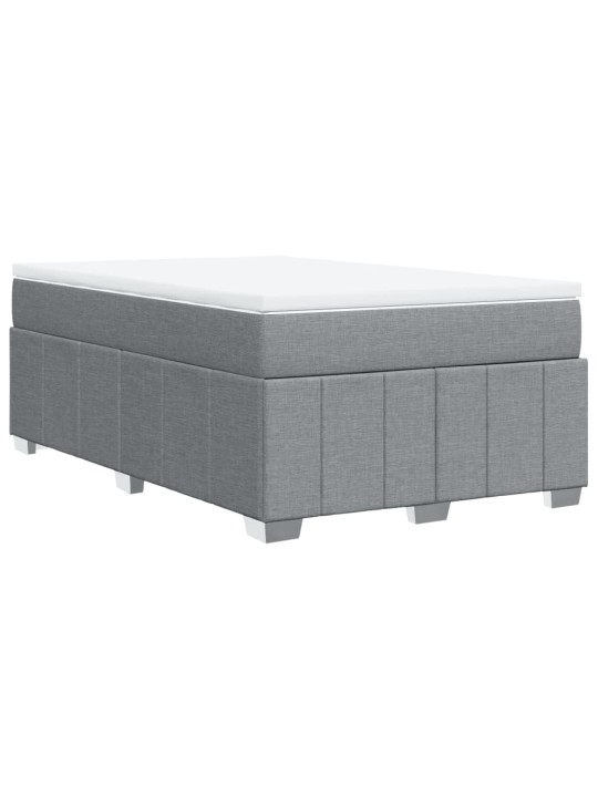 Box spring postel s matrací světle šedá 120x190 cm textil