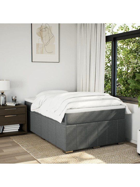 Box spring postel s matrací tmavě šedá 120x190 cm textil