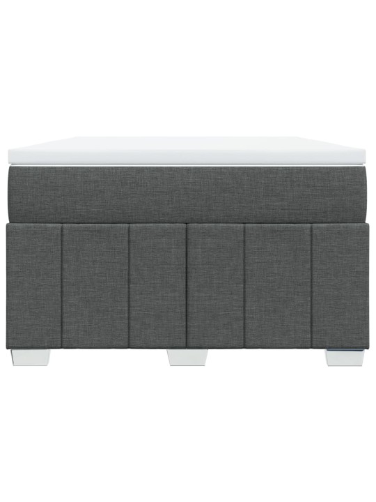 Box spring postel s matrací tmavě šedá 120x190 cm textil