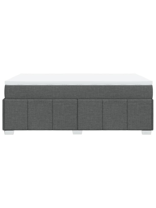 Box spring postel s matrací tmavě šedá 120x190 cm textil