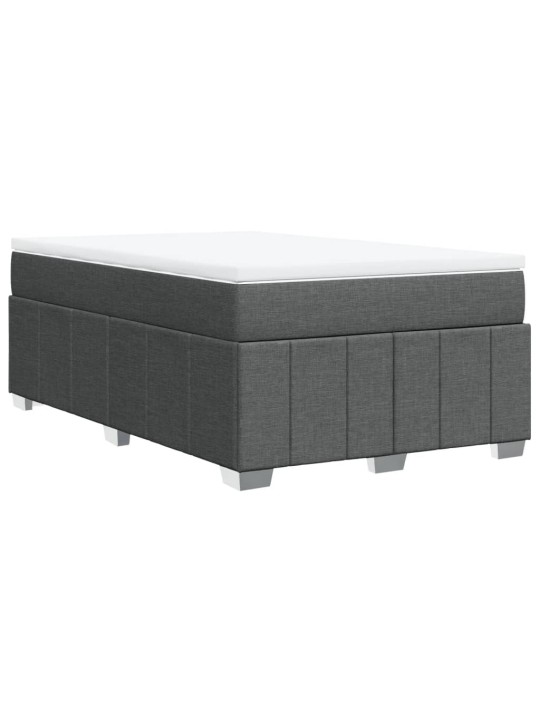 Box spring postel s matrací tmavě šedá 120x190 cm textil