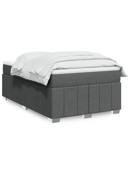 Box spring postel s matrací tmavě šedá 120x190 cm textil
