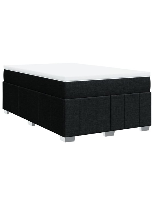 Box spring postel s matrací černá 120x190 cm textil